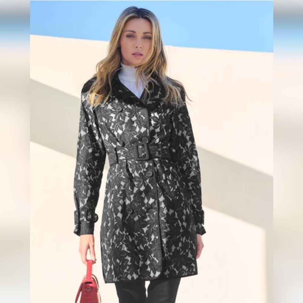 *BIG SALE* NWOT Venus Lightweight Lace Trench Coat